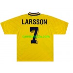 Camisolas de futebol Suécia Henrik Larsson 7 Retro Equipamento Principal 1994 Manga Curta